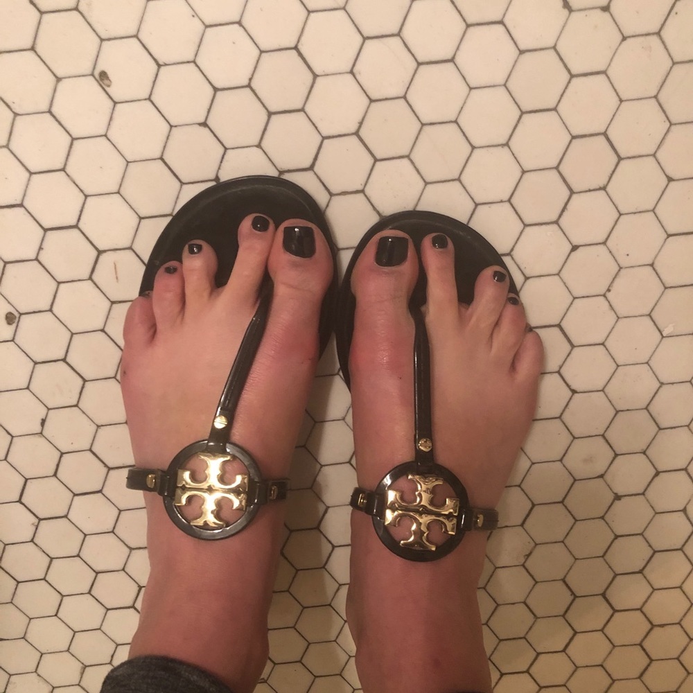 Tory Burch black jelly Miller sandal 9
